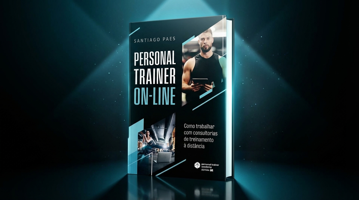 Livro Personal Trainer On-line em foto dramática