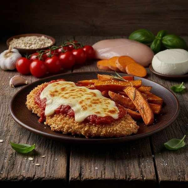 Frango à parmegiana de forno