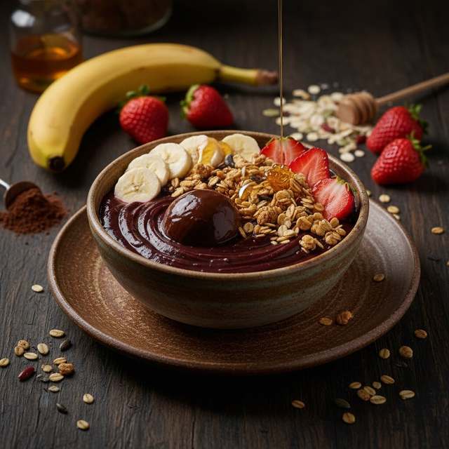 Tigela de Açaí com Whey e Granola