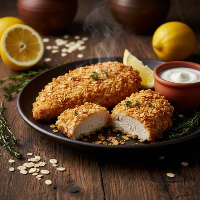 Filé de Frango Empanado no Forno