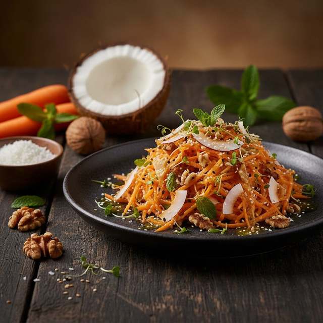 Salada de Cenoura com Coco e Nozes