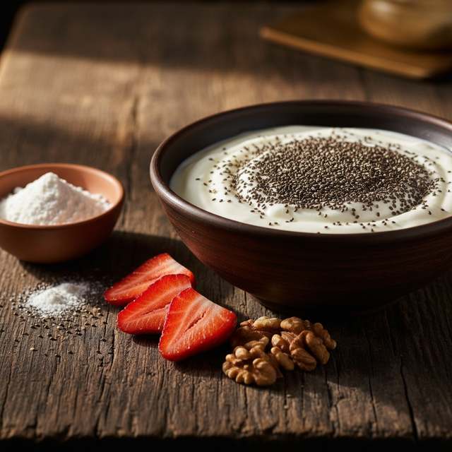 Bowl de Iogurte com Chia e Morango