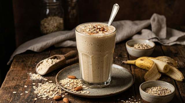 Vitamina Cremosa de Whey com Banana